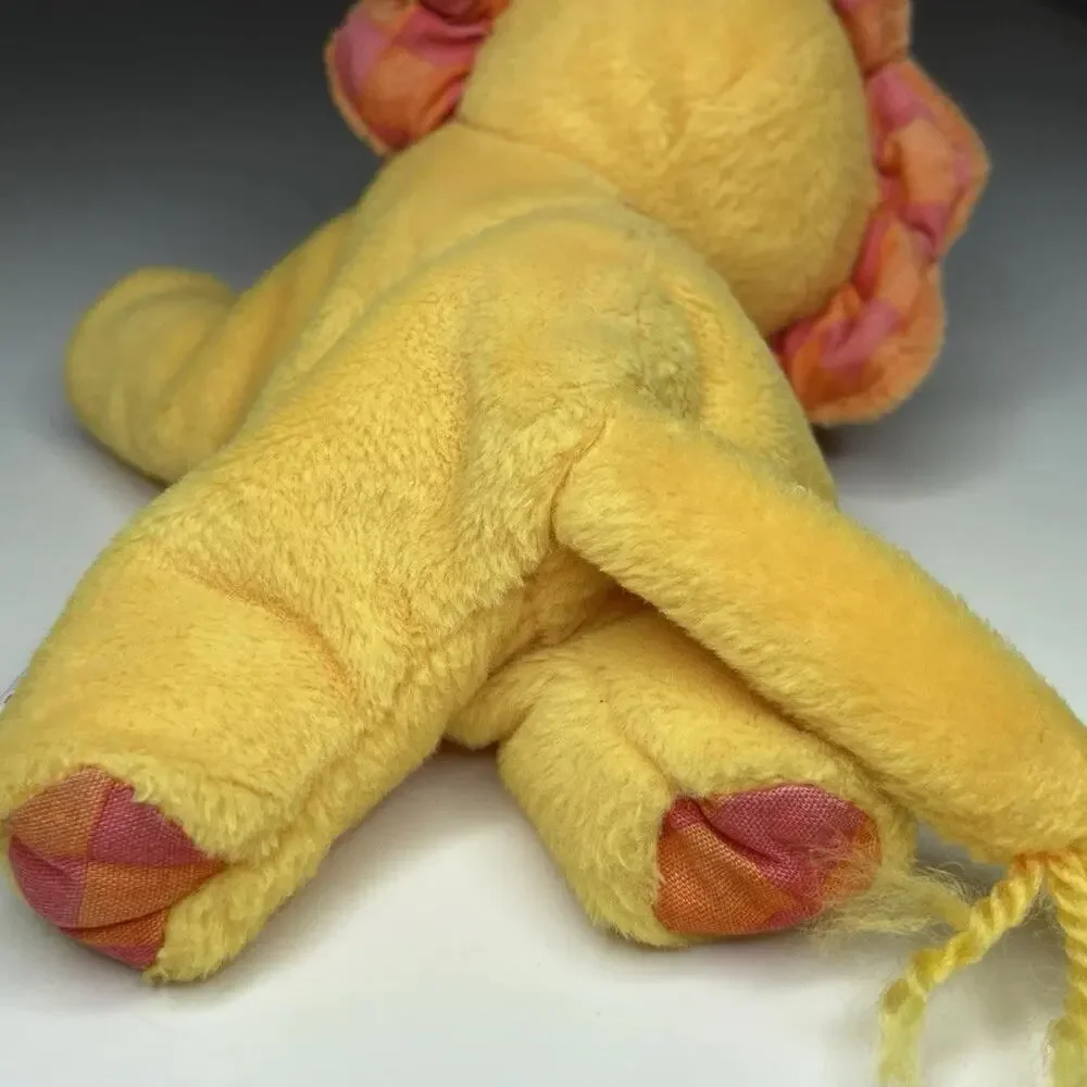 Vintage Gymboree Lion Plush Yellow Orange 5.5” Mini Small Stuffed Animal Lovey
